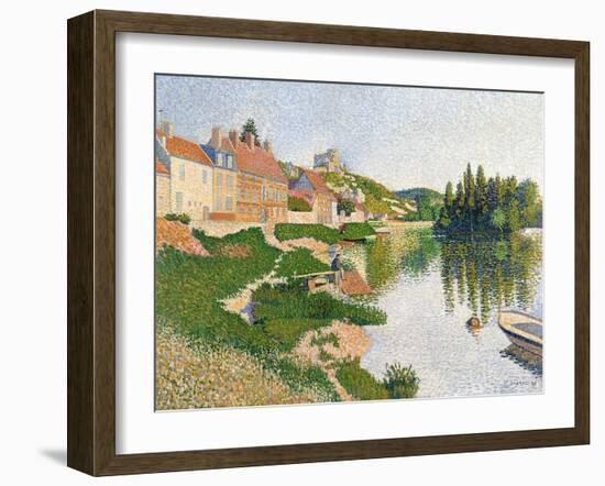 The River Bank, Petit-Andely, 1886-Paul Signac-Framed Giclee Print