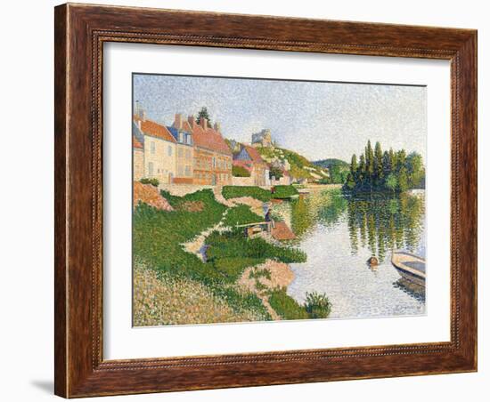 The River Bank, Petit-Andely, 1886-Paul Signac-Framed Giclee Print