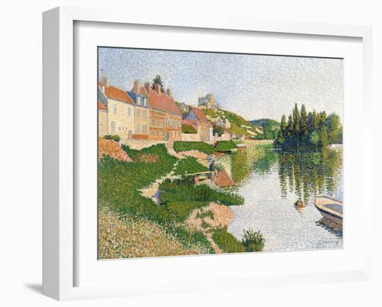 The River Bank, Petit-Andely, 1886-Paul Signac-Framed Giclee Print