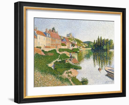 The River Bank, Petit-Andely, 1886-Paul Signac-Framed Giclee Print