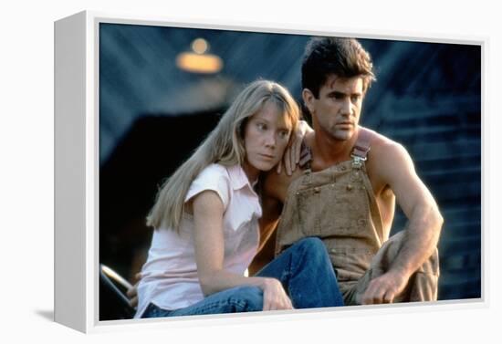 The River by Mark Rydell with Mel Gibson and Sissy Spacek, 1984 (photo)-null-Framed Stretched Canvas