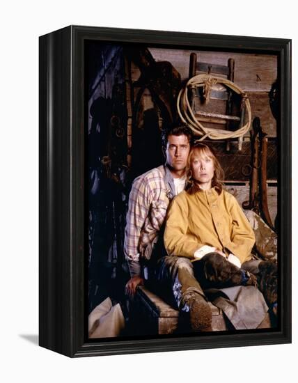 The River by Mark Rydell with Mel Gibson and Sissy Spacek, 1984 (photo)-null-Framed Stretched Canvas