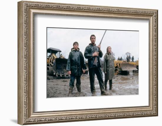 The River by Mark Rydell with Mel Gibson and Sissy Spacek, 1984 (photo)-null-Framed Photo