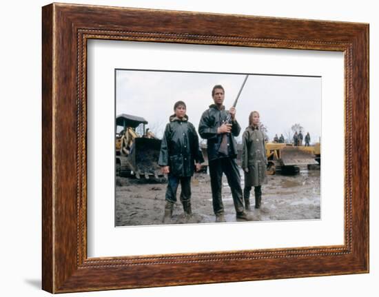 The River by Mark Rydell with Mel Gibson and Sissy Spacek, 1984 (photo)-null-Framed Photo