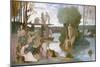 The River, c.1864-Pierre Puvis de Chavannes-Mounted Giclee Print