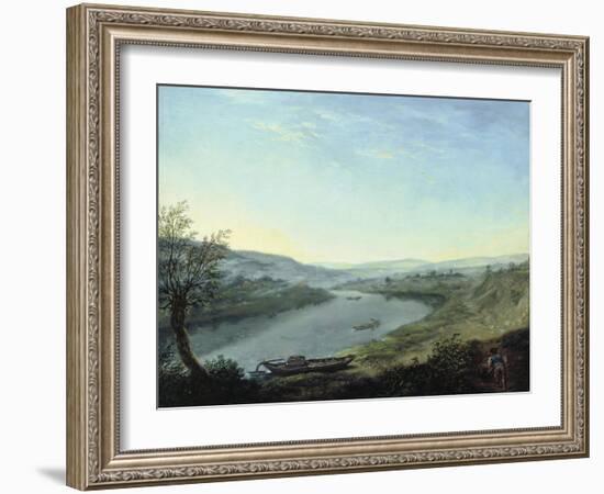 The River Elbe Near Blasewitz Beyond Dresden, C. 1800-Anton Graff-Framed Giclee Print