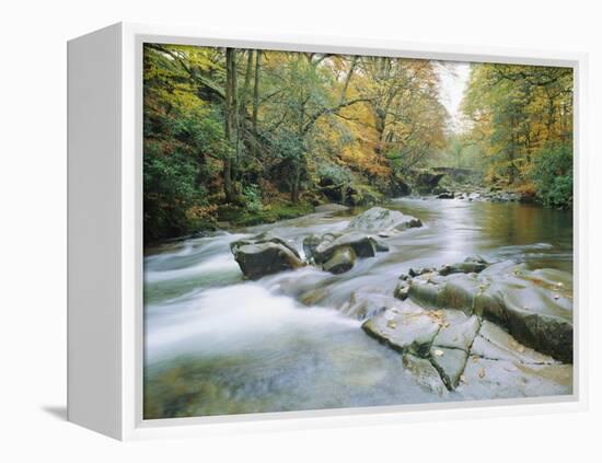 The River Esk, Eskdale, Lake District National Park, Cumbria, England, UK-Roy Rainford-Framed Premier Image Canvas