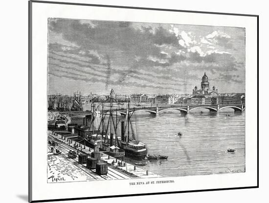 The River Neva, St Petersburg, 1879-C Laplante-Mounted Giclee Print