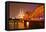 The River Rhine and Cologne Cathedral at Night, Cologne, North Rhine-Westphalia, Germany, Europe-Julian Elliott-Framed Premier Image Canvas