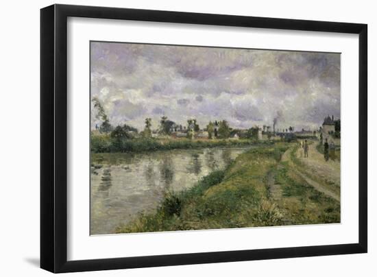 The River's Edge-Camille Pissarro-Framed Giclee Print