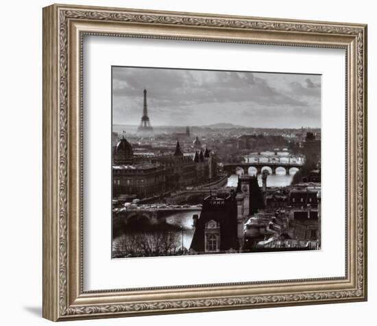 The River Seine and the City of Paris, c.1991-Peter Turnley-Framed Art Print