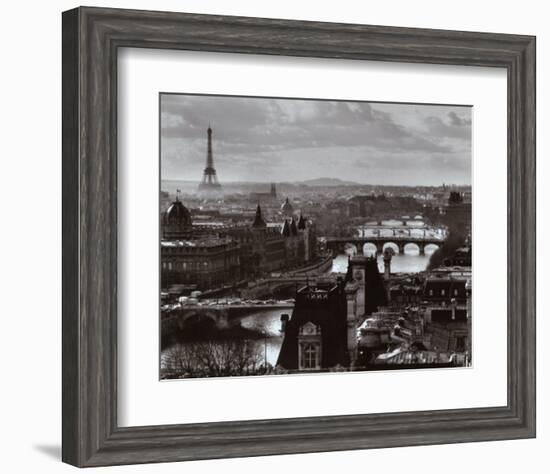 The River Seine and the City of Paris, c.1991-Peter Turnley-Framed Art Print