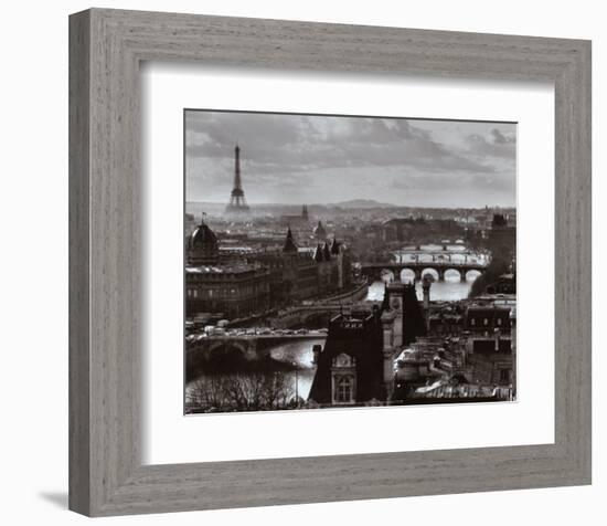 The River Seine and the City of Paris, c.1991-Peter Turnley-Framed Art Print