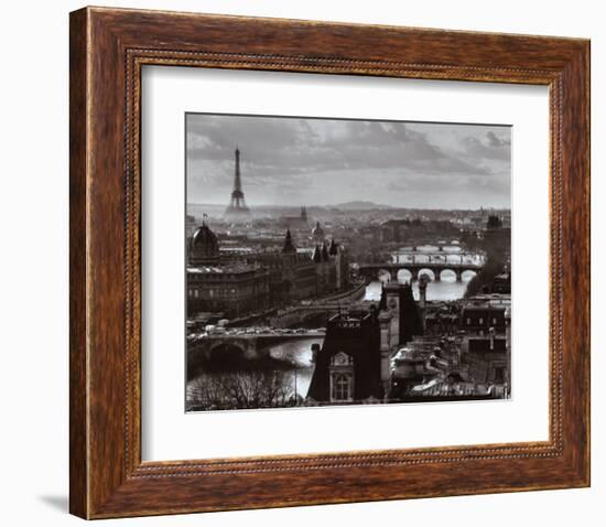 The River Seine and the City of Paris, c.1991-Peter Turnley-Framed Art Print