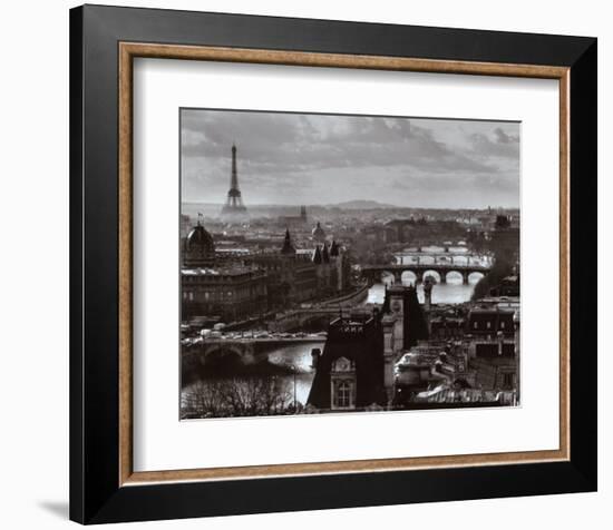 The River Seine and the City of Paris, c.1991-Peter Turnley-Framed Art Print