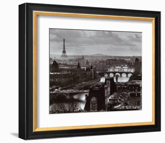 The River Seine and the City of Paris, c.1991-Peter Turnley-Framed Art Print