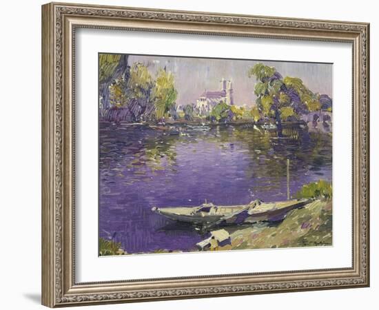 The River Seine at Mantes-Paul Mathieu-Framed Giclee Print