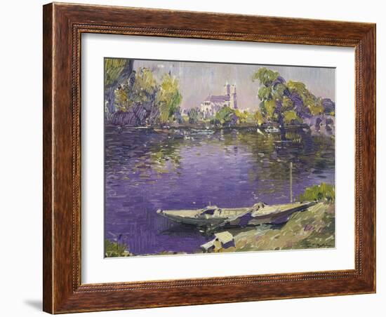 The River Seine at Mantes-Paul Mathieu-Framed Giclee Print