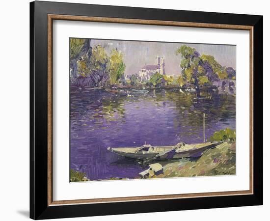 The River Seine at Mantes-Paul Mathieu-Framed Giclee Print