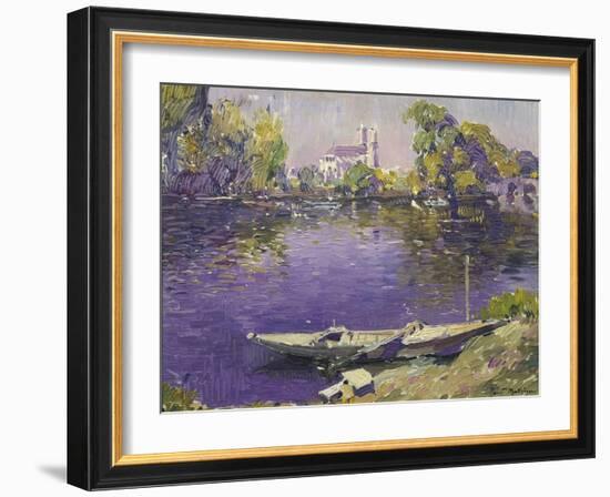 The River Seine at Mantes-Paul Mathieu-Framed Giclee Print