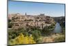 The River Tagus with the Alcazar and Cathedral Towering Above the Rooftops of Toledo, Spain-Martin Child-Mounted Photographic Print