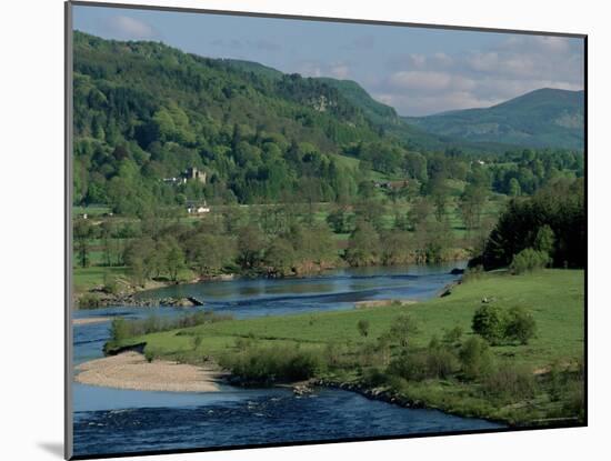 The River Tay Three Miles North of Dunkeld, Tayside, Scotland, United Kingdom-Adam Woolfitt-Mounted Photographic Print