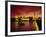 The River Thames and Houses of Parliament at Night, London, England, UK-Roy Rainford-Framed Photographic Print