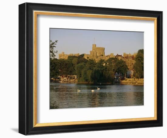 The River Thames and Windsor Castle, Windsor, Berkshire, England, UK, Europe-Charles Bowman-Framed Photographic Print