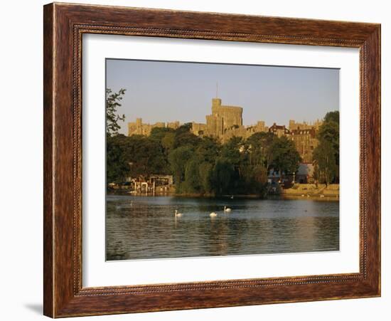 The River Thames and Windsor Castle, Windsor, Berkshire, England, UK, Europe-Charles Bowman-Framed Photographic Print