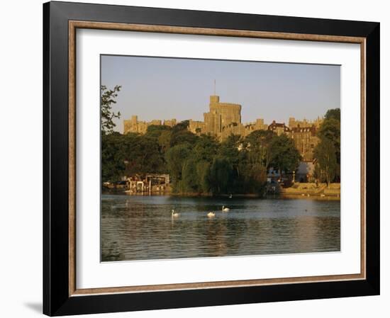 The River Thames and Windsor Castle, Windsor, Berkshire, England, UK, Europe-Charles Bowman-Framed Photographic Print