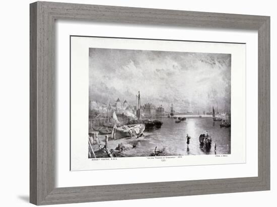 The River Thames at Greenwich, London, 1878-Myles Birket Foster-Framed Giclee Print