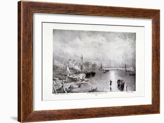 The River Thames at Greenwich, London, 1878-Myles Birket Foster-Framed Giclee Print