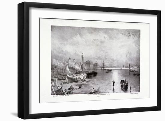 The River Thames at Greenwich, London, 1878-Myles Birket Foster-Framed Giclee Print