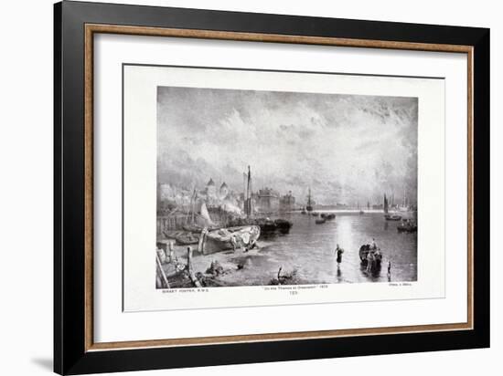 The River Thames at Greenwich, London, 1878-Myles Birket Foster-Framed Giclee Print