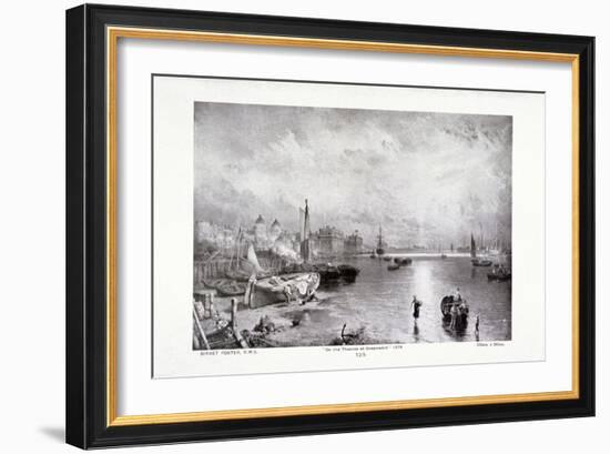 The River Thames at Greenwich, London, 1878-Myles Birket Foster-Framed Giclee Print