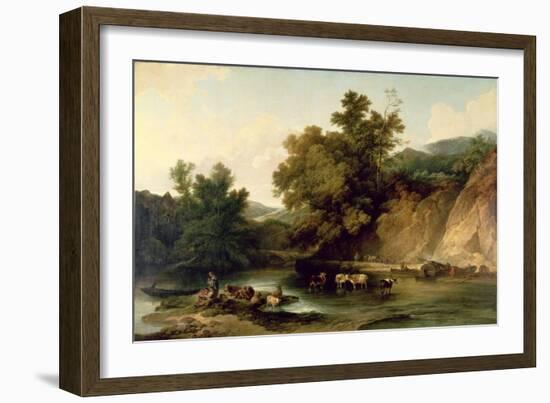 The River Wye at Tintern Abbey, 1805-Philip James De Loutherbourg-Framed Giclee Print