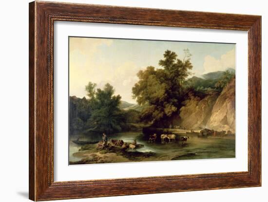 The River Wye at Tintern Abbey, 1805-Philip James De Loutherbourg-Framed Giclee Print