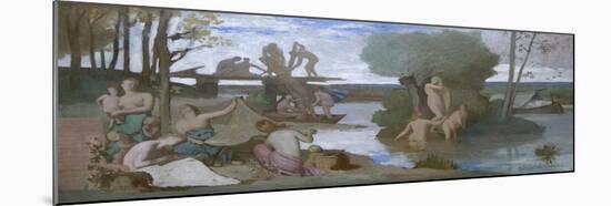 The River-Pierre Puvis de Chavannes-Mounted Art Print