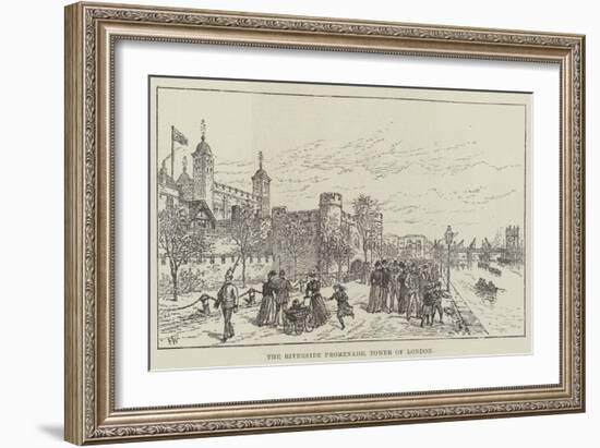 The Riverside Promenade, Tower of London-Frank Watkins-Framed Giclee Print