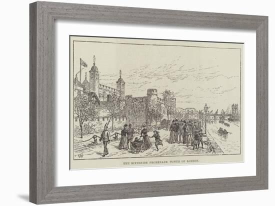 The Riverside Promenade, Tower of London-Frank Watkins-Framed Giclee Print