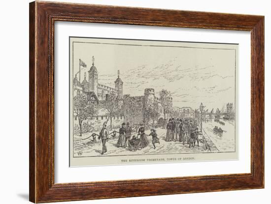 The Riverside Promenade, Tower of London-Frank Watkins-Framed Giclee Print