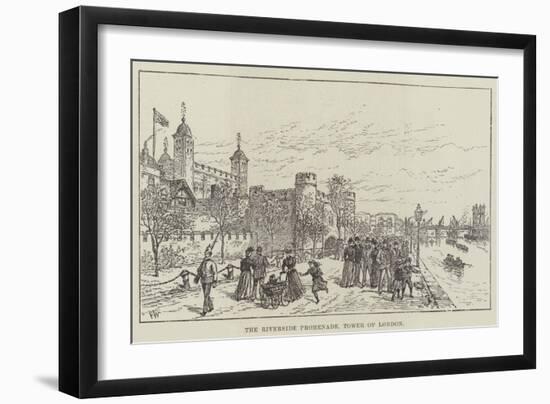 The Riverside Promenade, Tower of London-Frank Watkins-Framed Giclee Print