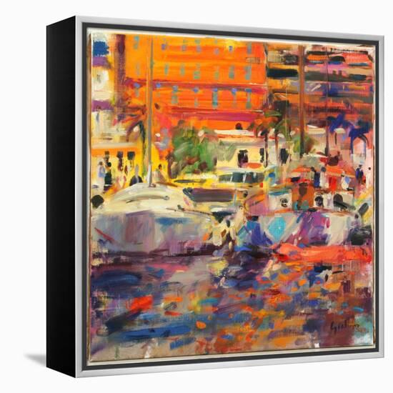 The Riviera at Menton-Peter Graham-Framed Premier Image Canvas