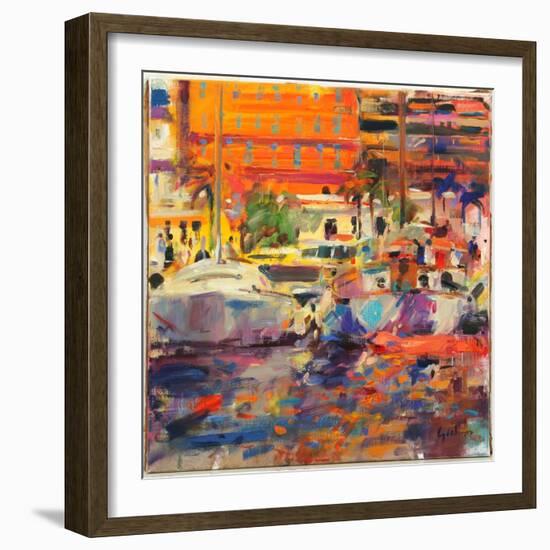 The Riviera at Menton-Peter Graham-Framed Giclee Print