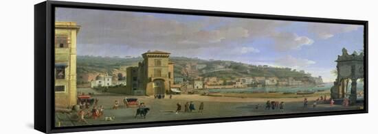 The Riviera of Chiaia at Naples-Vanvitelli (Gaspar van Wittel)-Framed Premier Image Canvas