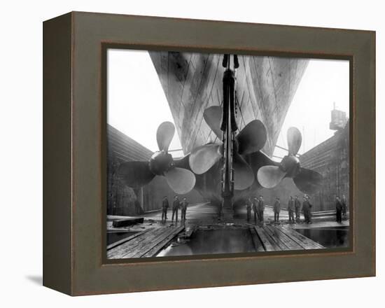 The Rms Titanic‚Äôs Propellers as the Mighty Ship Sits in Dry Dock-Stocktrek Images-Framed Premier Image Canvas