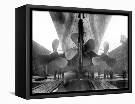 The Rms Titanic‚Äôs Propellers as the Mighty Ship Sits in Dry Dock-Stocktrek Images-Framed Premier Image Canvas