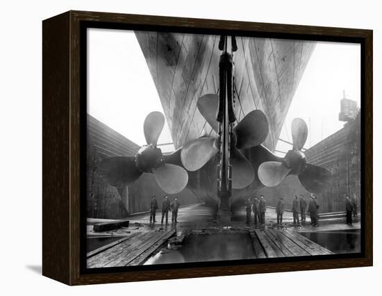 The Rms Titanic‚Äôs Propellers as the Mighty Ship Sits in Dry Dock-Stocktrek Images-Framed Premier Image Canvas