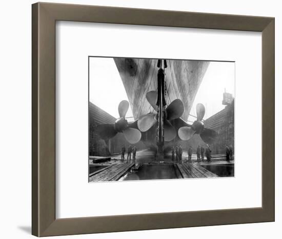 The Rms Titanic‚Äôs Propellers as the Mighty Ship Sits in Dry Dock-Stocktrek Images-Framed Photographic Print