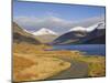 The Road Alongside Wastwater to Wasdale Head and Yewbarrow, Great Gable and the Scafells, Wasdale, -James Emmerson-Mounted Photographic Print